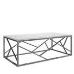 GY-CT2051214BLSM Стол журнальный иск.мрамор/темн.хром 60*120*40