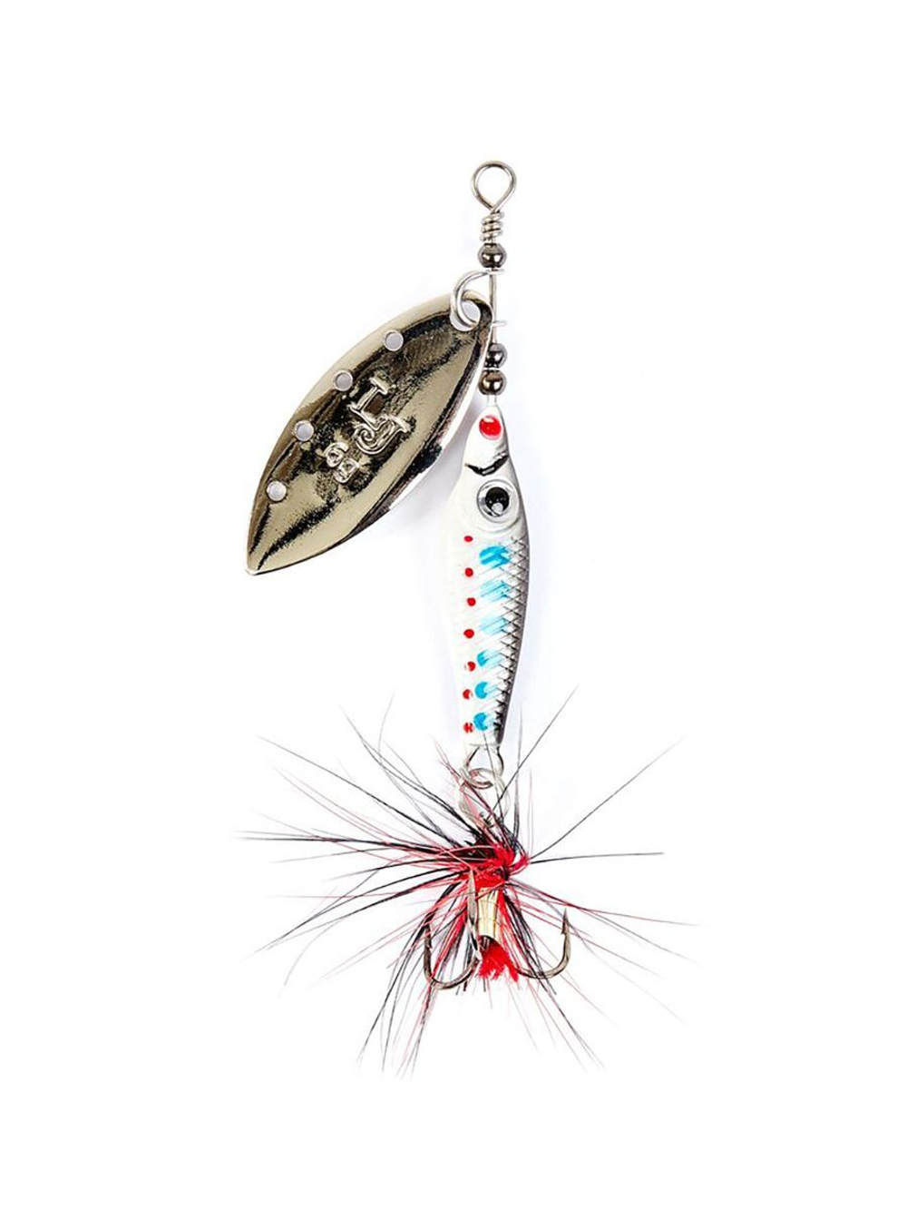 Блесна вращающаяся Lucky John TRIAN BLADE LONG 6.0г 004