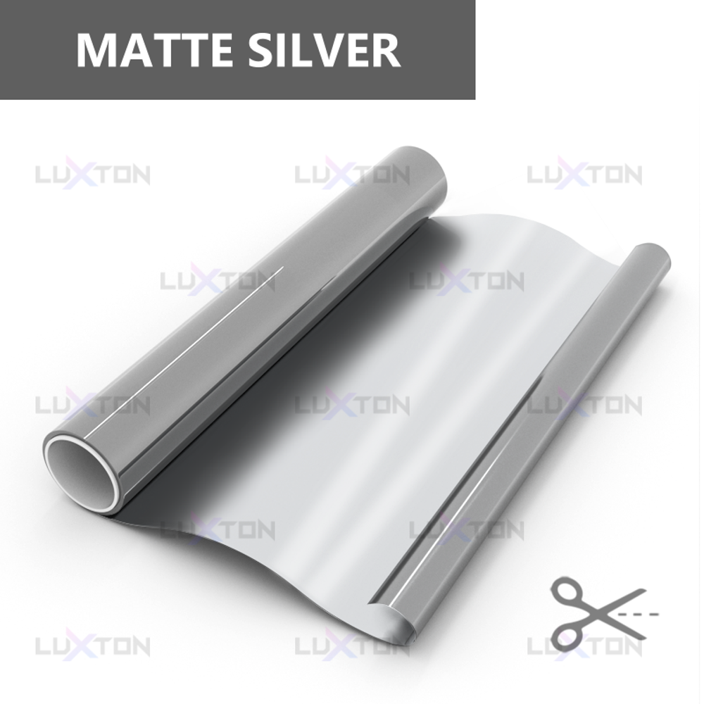 Пленка для окон декоративная MATTE SILVER LUXTON, на отрез (ширина рулона 1,524 м.)