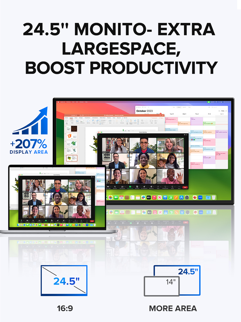 24.5" Портативный монитор Uperfect Umax24.5 FHD IPS 1920x1080, 240 Гц