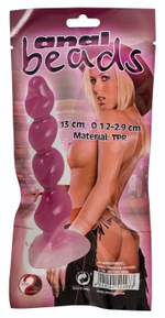 Фиолетовый анальный стимулятор-ёлочка Anal Beads - 13 см. (Цвет: фиолетовый)