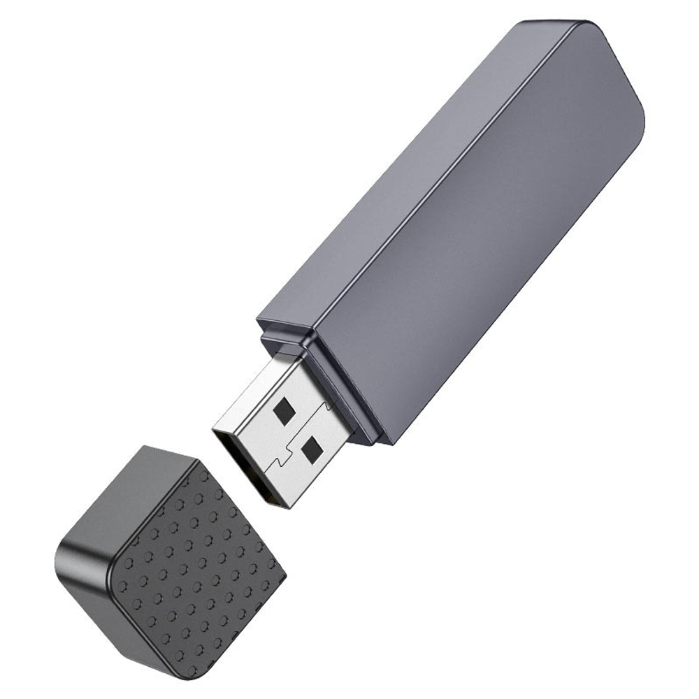 Картридер Hoco HB45 2TB 480Mbps USB2.0 темно-серый
