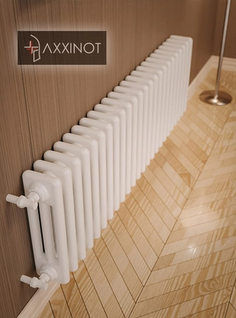 Axxinot Sentir 3037 - трехтрубный трубчатый радиатор высотой 370 мм, боковое подключение, белый