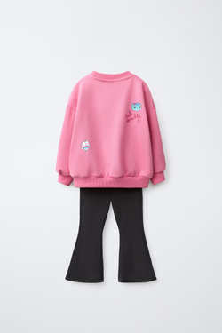 ZARA КОМПЛЕКТ ИЗ ТОЛСТОВКИ И ЛЕГИНСОВ GABBY’S DOLLHOUSE, РОЗОВЫЙ