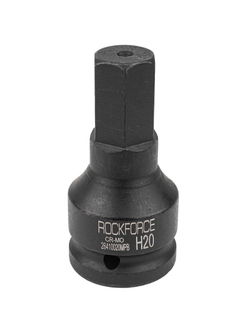 Головка-бита ударная 6-гранная 20мм, 3/4'' RockForce RF-26410020MPB