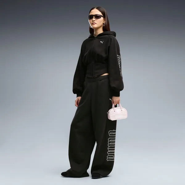 Толстовка женская PUMA STREET GLAM Bedazzled FZ Balloon Sleeve Hoodie FL