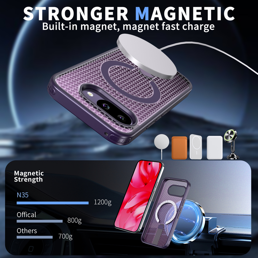 Прозрачный чехол Mesh Pro Magnetic Case для Google Pixel 9А