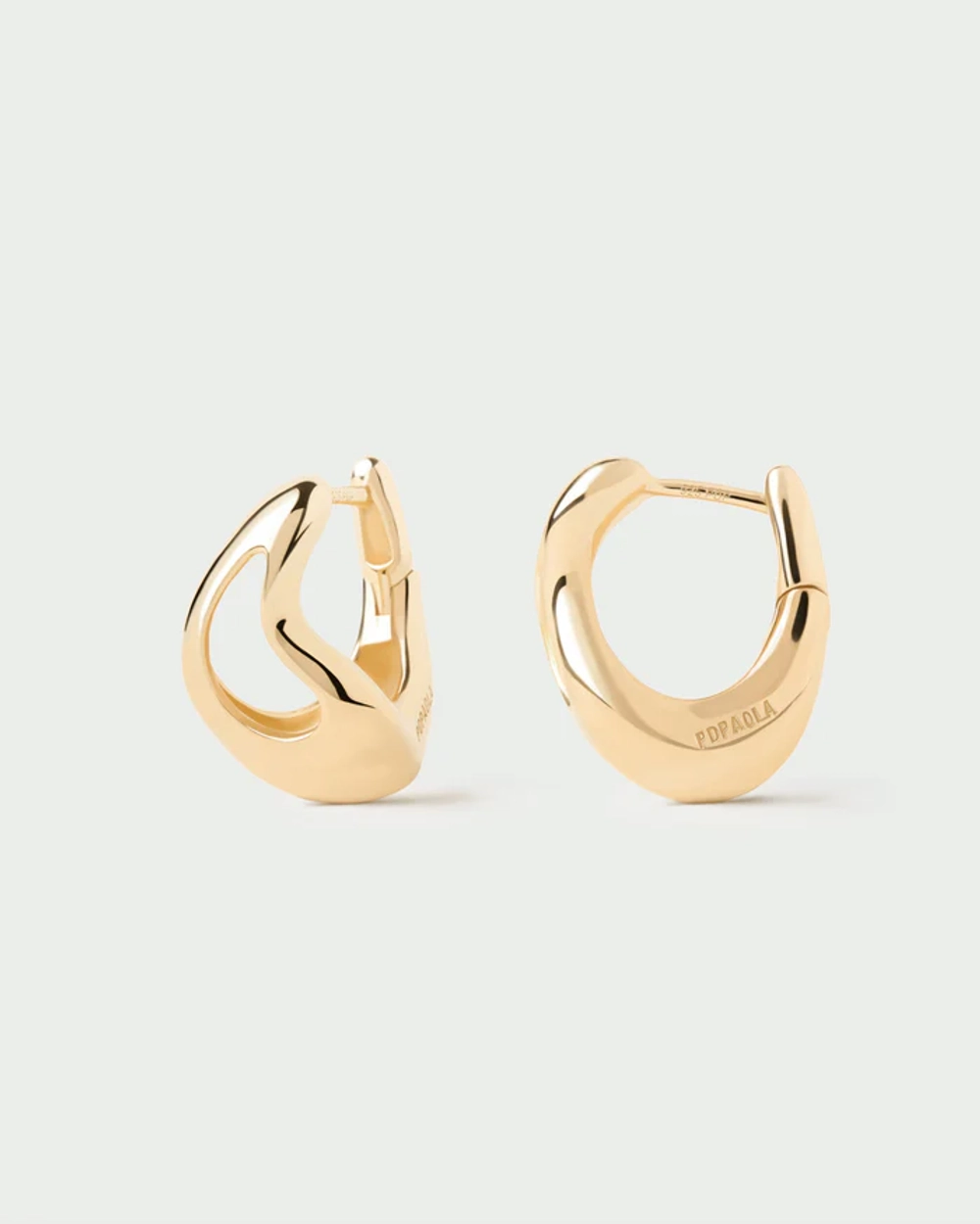 Серьги Tempo Hoops серебро 925 пробы покрытое золотом