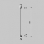 Основание на штанге Maytoni Accessories for tracks Flarity TRA159C-IPCL1-PT