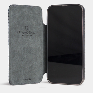 Чехол Benoit для iPhone 13 Pro из кожи питона, синего цвета
