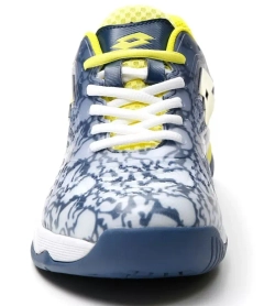 Мужские кроссовки для Padel Lotto Superrapida 200 III - all white/acid yellow/dark denim