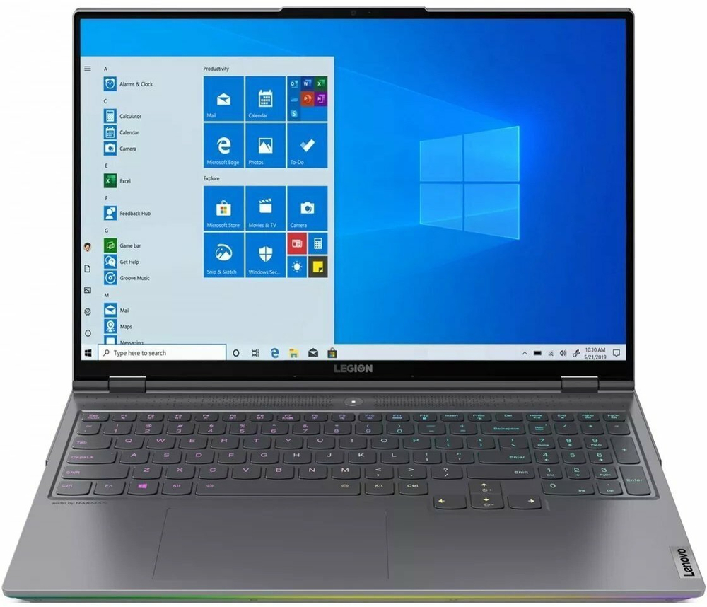 Ноутбук Lenovo Legion 7 16ACHg6 (82N6001LRK) 16"/AMD Ryzen 9 5900HX/RAM 32GB/SSD 1TB/NVIDIA RTX 3080 16GB/2560*1600/IPS/DOS/Подсветка кл-ры: RGB/черный. Состояние: B1