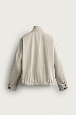 ZARA КУРТКА REGULAR FIT С ЭФФЕКТОМ ПОТЕРТОСТИ, КАМЕННО-СЕРЫЙ