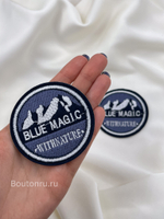 Нашивка круглая горы "Blue Magic" синяя