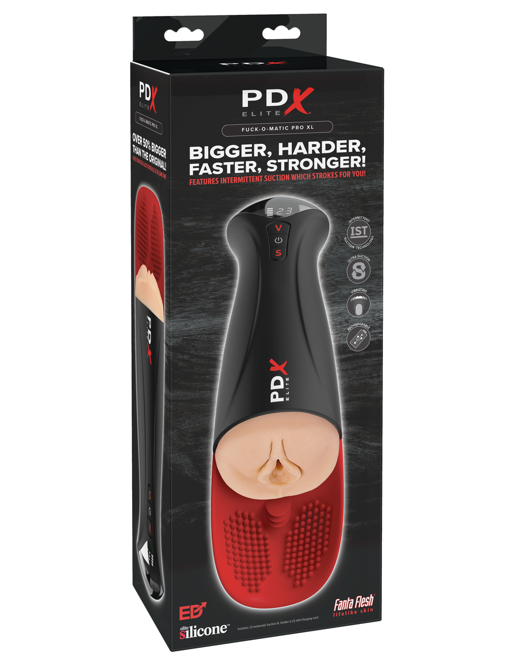 Мастурбатор в колбе с вибрацией Fuck-O-Matic Pro XL Pipedream RD55221PD
