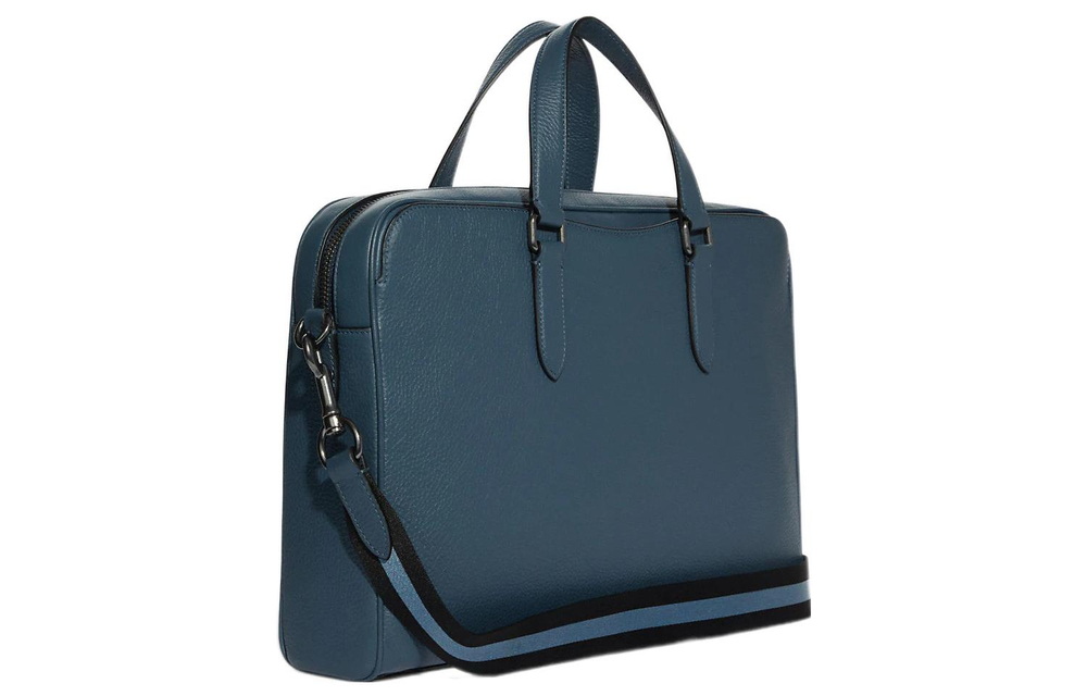 COACH Leather Crossbody Bag, Laptop Bag, Briefcase Large Men"s Blue
