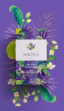 Niktea Earl Grey Ultramarine / Эрл Грей Ультрамарин, чай черный в пакетиках, 25 шт.