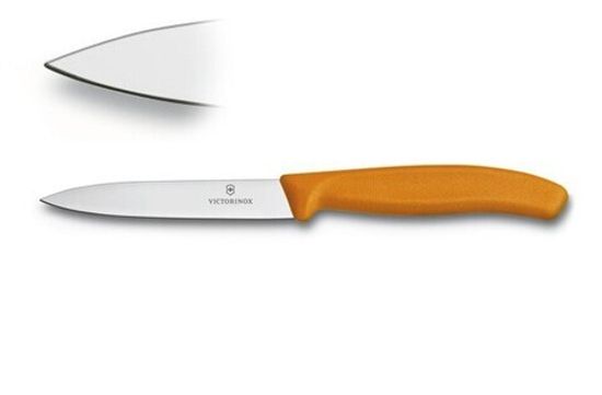 Кухонный нож Victorinox для резки и чистки оранжевый, лезвие 10 см
