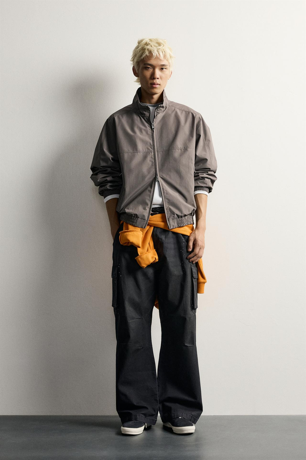 ZARA ЛЕГКАЯ ТЕХНИЧЕСКАЯ КУРТКА WATER REPELLENT, КОРИЧНЕВЫЙ