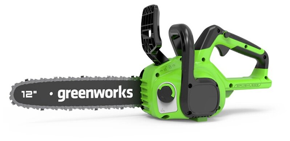 Цепная пила аккумуляторная GREENWORKS GD24CS30 24В,3/8-1,1-45,30см,б/щ,без АКБ и ЗУ (2007007)