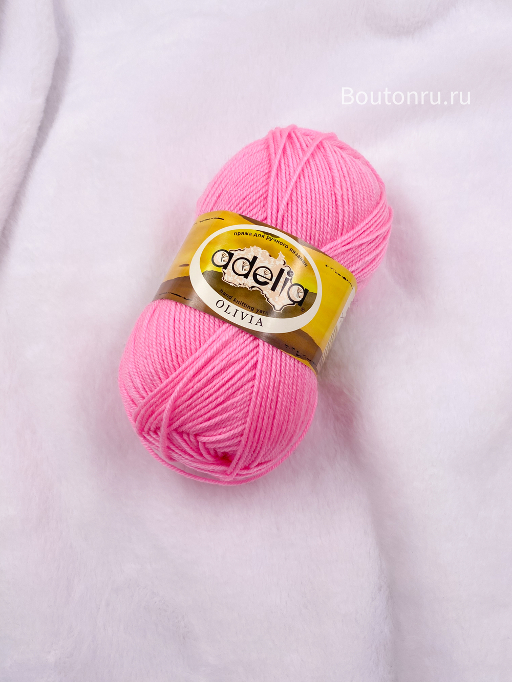 Пряжа ADELIA "ОЛИВИЯ" / "OLIVIA" 60% акрил, 40% шерсть 100 г 250 м ± 10 м №04 розовый