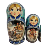 Матрешка 18см "Русские мотивы" 5 мест