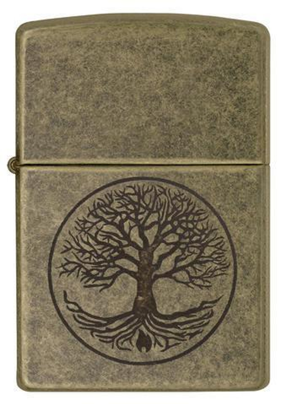 Зажигалка Zippo Classic с покрытием Antique Brass™, латунь/сталь, медная, золотистая, матовая, 36х12