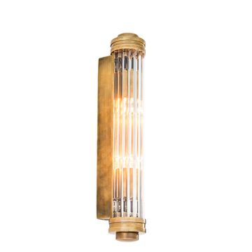 Eichholtz Wall Lamp Gascogne S, Vintage Brass Finish / Clear Glass