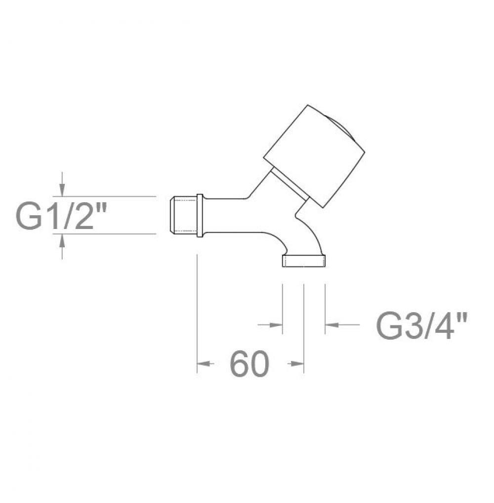 Кран для стиральной машины 1/2*3/4 ECO 5069E4A