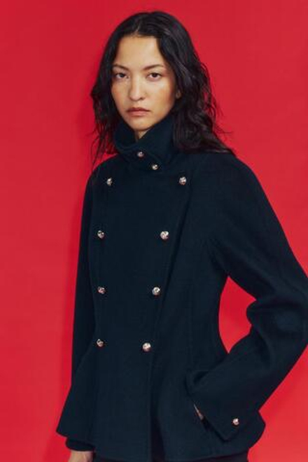 ZARA ЖАКЕТ ИЗ СМЕСОВОЙ ШЕРСТИ — ZW COLLECTION, МОРСКОЙ ТЕМНО-СИНИЙ
