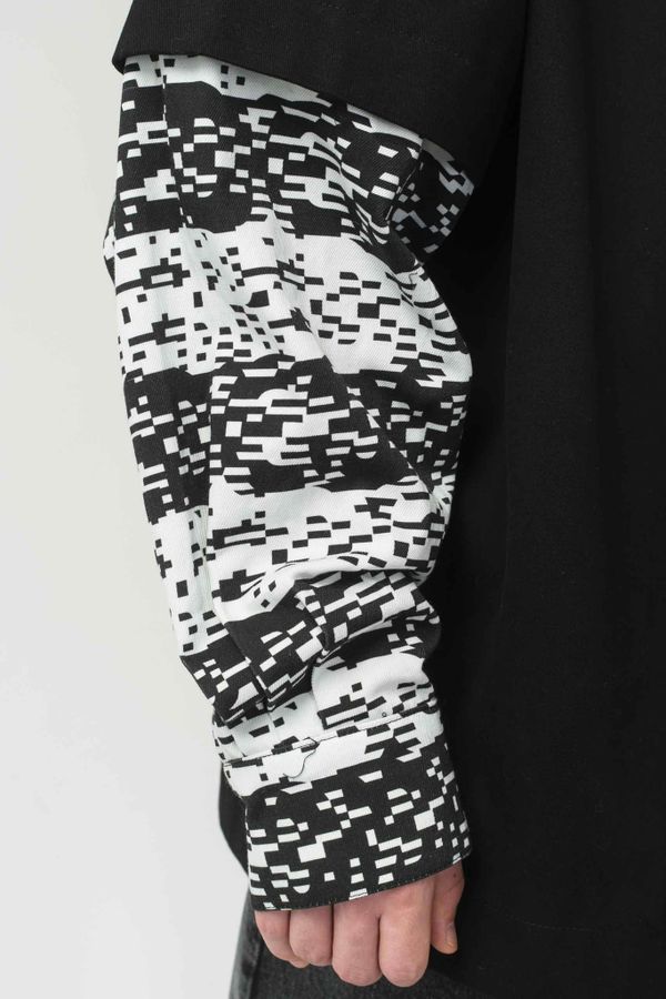 Рубашка Glitch Stripes Arm черный - фото 6