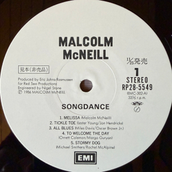 Виниловая пластинка Malcolm McNeill ‎– Songdance LP Promo