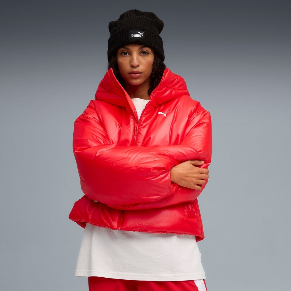 Куртка утепленная женская PUMA WARDROBE ESS Shiny Hooded Padded Jacket