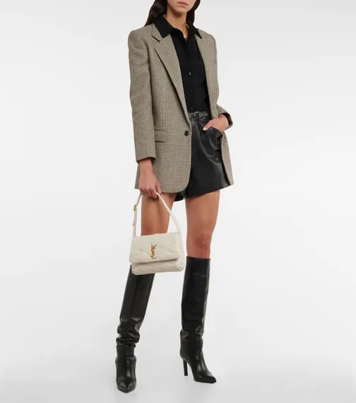 Сумка через плечо Saint Laurent Le 57 из стеганой кожи белый