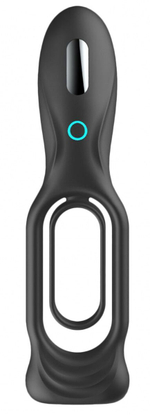 Черное двойное эрекционное виброкольцо N 88 Vibrating Rechargeable Cock Ring (Цвет: черный)