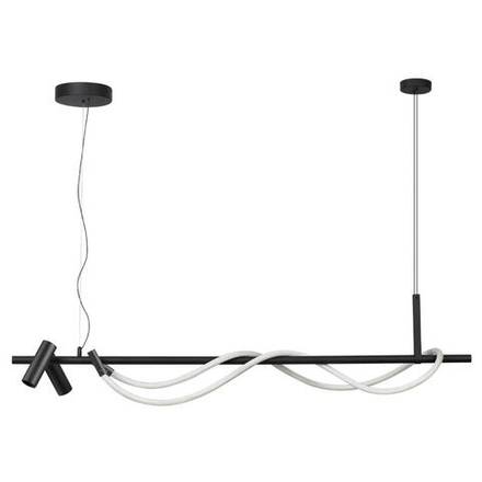 4391/30L HIGHTECH ODL24 301 черный/металл/канат Подвесной св-к с раздельн. вкл IP20 LED 30W 1200Лм 4000K CORDA
