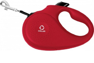 Поводок-рулетка CoLLaR для  собак, размер XS, 12 кг, 3 м, лента красный