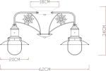 Потолочная люстра Arte Lamp SAILOR A4524PL-3AB, 3хE27
