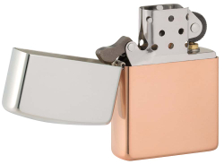 Зажигалка Zippo Bimetal с двойным металлическим покрытием, медь/латунь/сталь, медная, 38x13x57 мм