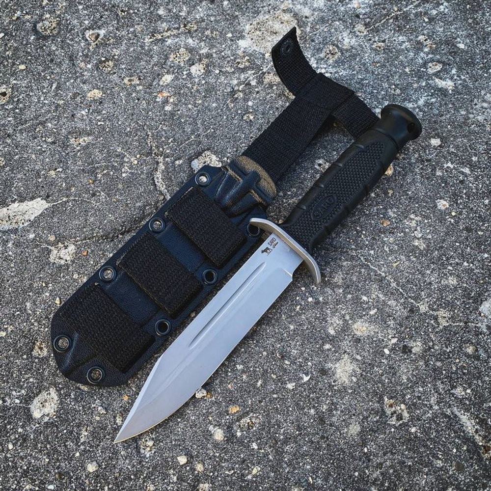 Нож Разведчика НР-2000, сталь Х12МФ ножны ABS, Saro