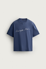 ФУТБОЛКА КРОЯ BOXY FIT С ЭФФЕКТОМ ПОТЕРТОСТИ И ПРИНТОМ — ZARA