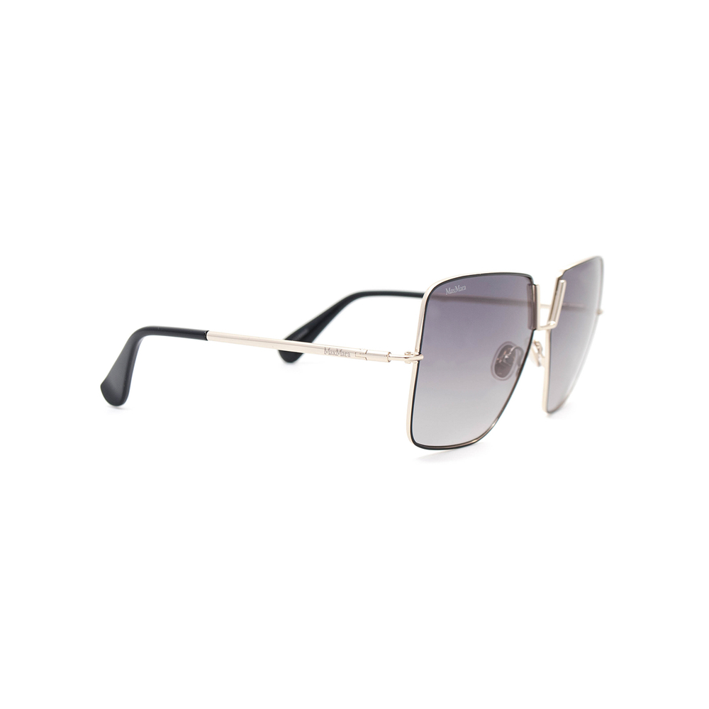 Солнцезащитные очки MaxMara 0082 32B многогранник черные с золотом