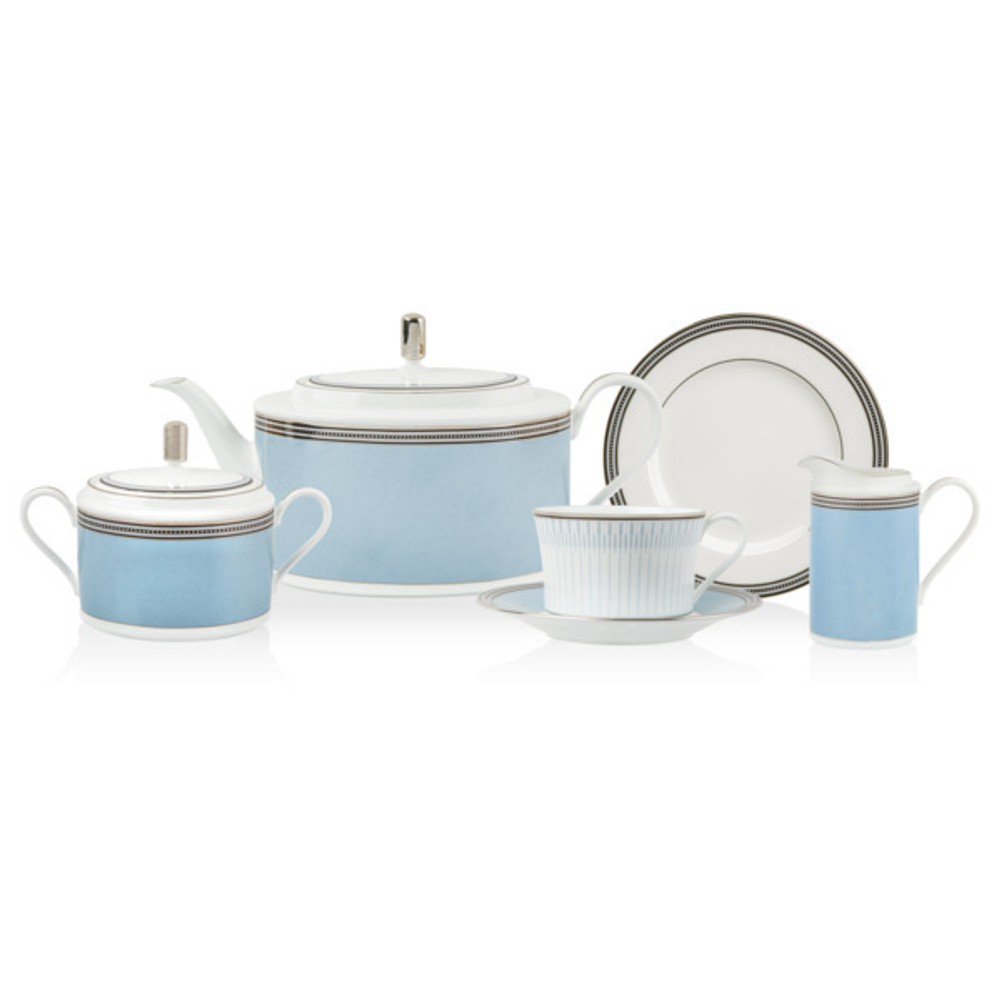 Сервиз чайный 21 предмет на 6 персон Noritake Богарт платиновый