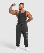 Штаны GYMSHARK Distressed Graphic Joggers Washed Black Acid