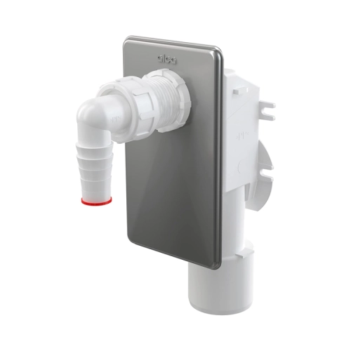 AlcaPlast Сифон для стиральной машины под штукатурку хромированный APS3