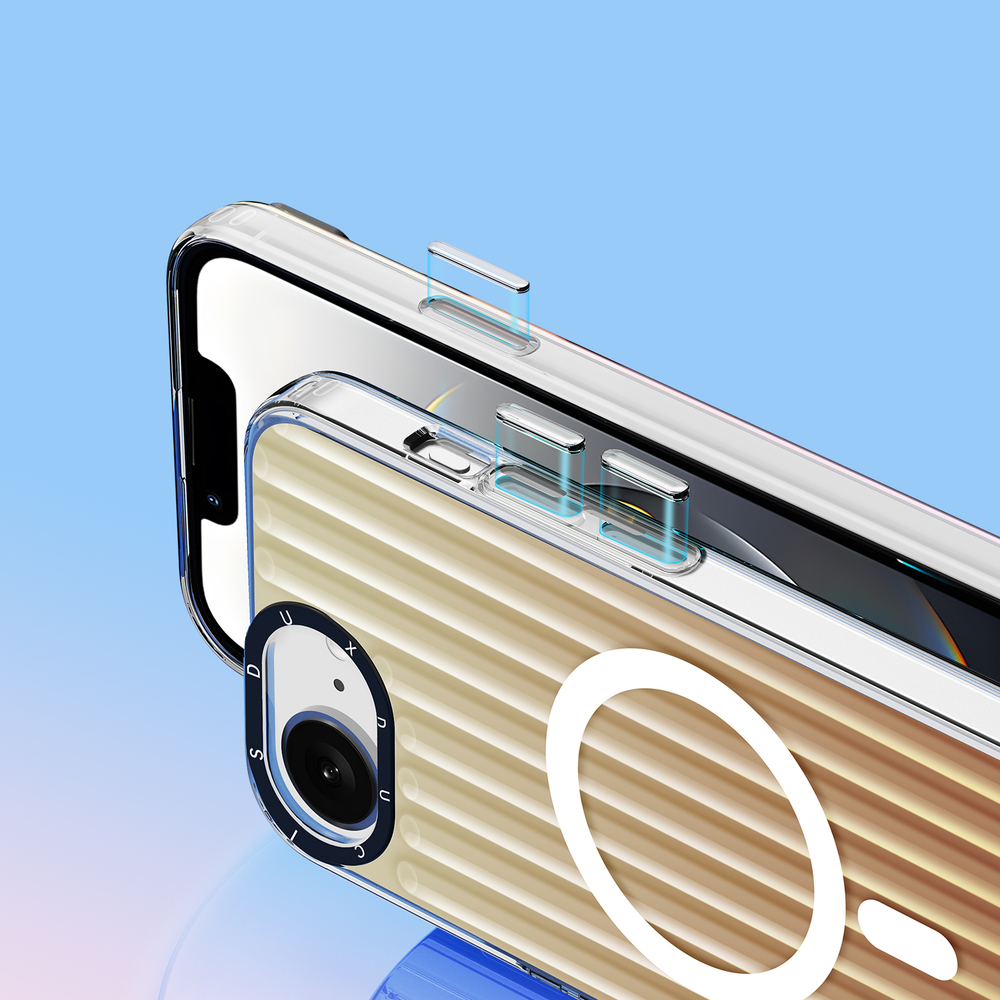 Усиленный прозрачный чехол (Gradient Desert Gold) с поддержкой MagSafe от Dux Ducis для iPhone 16e и 17e, серия Zest Series Case