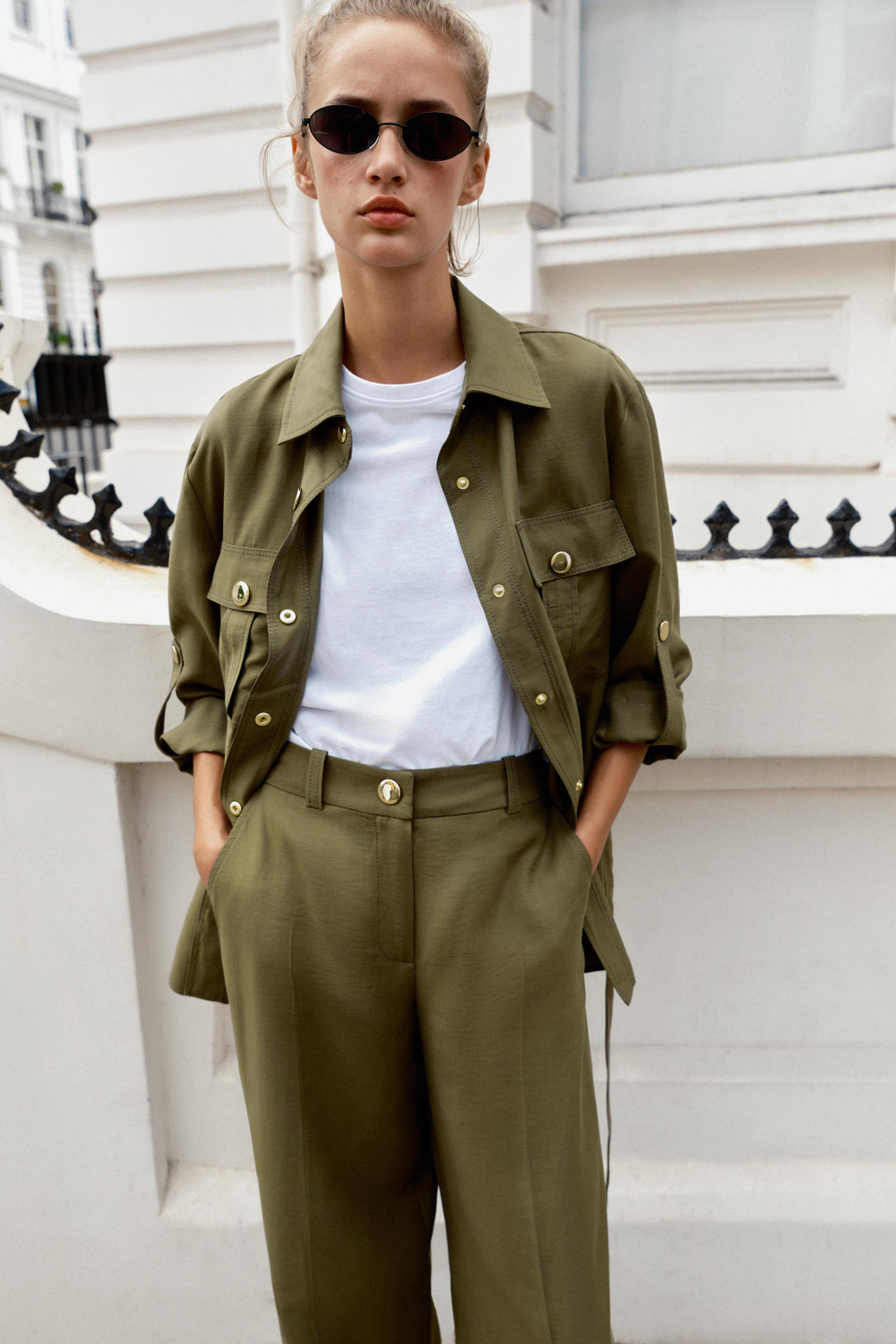 БРЮКИ ПРЯМОГО КРОЯ С ВЫСОКОЙ ПОСАДКОЙ — ZARA