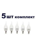 Светодиодная LED лампа C30L 5W E14 нейтр 5шт