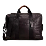 COACH Pacer Leather Laptop Bag Large Men"s Black & Copper
