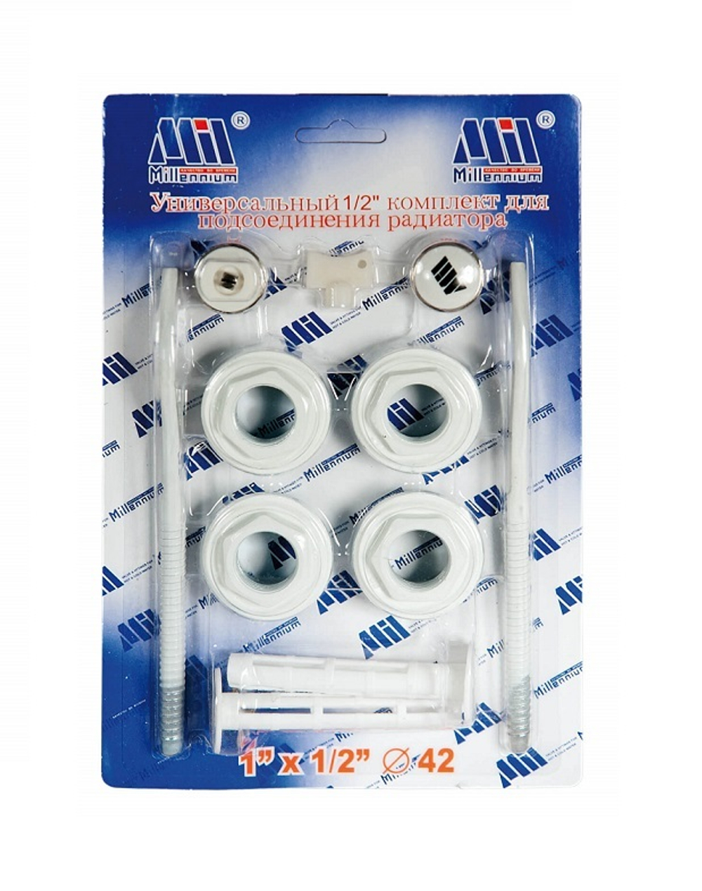 Комплект пробок  для радиатора 1"x3/4" ( 2креп.) Millennium